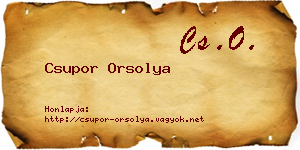Csupor Orsolya névjegykártya